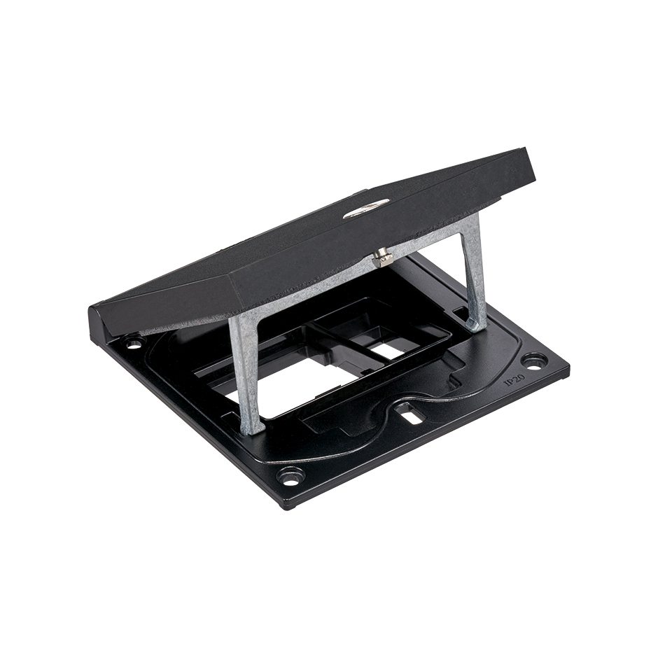 KFH100/74 - Black Metal Finish -Empty Power and data spaces - Manual Twist/turn lock