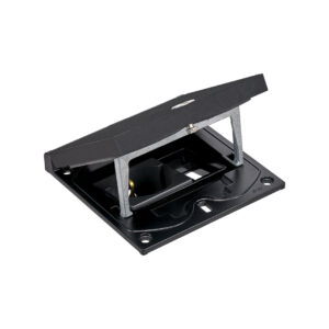 KFH146USEC/74 - Black metal finish, 13amp UK socket and Cat6 data - Security lock
