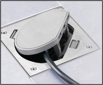 KSE46USEC/23/72 - Stainless-steel - 13amp UK socket - CAT6 data - Security lock - Image 3