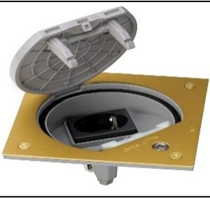 KSE4SEC/23/71 - Brass Finish - 13amp UK socket - Security Lock
