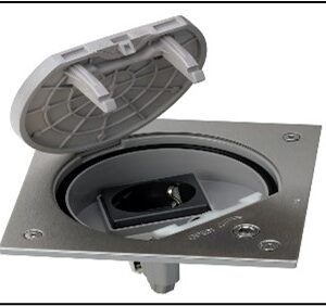 KSE4SEC/23/72 Stainless steel finish -13amp socket - Security Lock