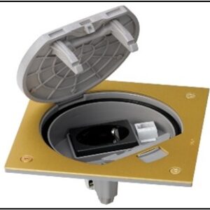 KSE46U/23/71 Brass - 13amp socket - Cat6 data - Manual Lock