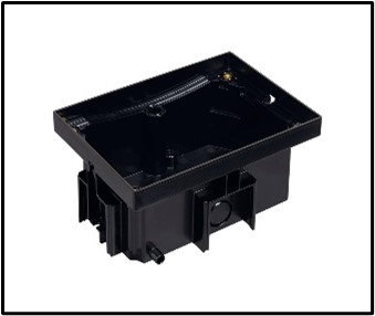 KFH246U/74 - Black metal finish - 2no. 13amp sockets / 2no. Cat6 data - Manual lock - Image 3