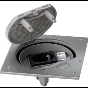 KSE46U/23/72 Stainless steel - 13amp socket - Cat6 Data